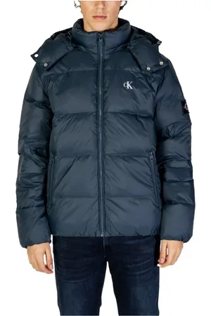 Calvin Klein Jacka, Herr, L, Blå Polyamidjacka för Män