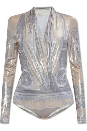 VERSACE Topp, Dam, XS, Body med djup urringning