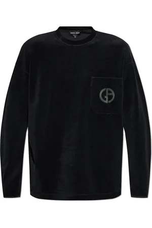 Giorgio Armani Sweatshirts & Hoodies, Herr, 2Xl, Bomull, Sweatshirt med ficka
