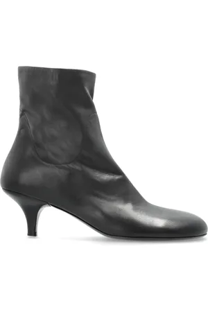 MARSÈLL Skor, Dam, 38 EU, Läder, Läder ankelboots med klack
