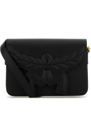 MCM Väska, Dam, ONE Size, Läder, Svart läder crossbodyväska