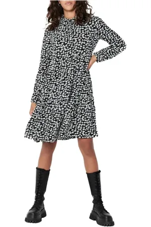 JACQUELINE DE YONG Klänning, Dam, 2Xs, Polyester, Vit Midi Klänning med Elastan Komposition