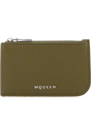 Alexander McQueen Accessoarer, Herr, ONE Size, Läder, Stilren Army Läderkorthållare