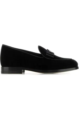 Dolce & Gabbana Skor, Herr, 41 1/2 EU, Stiliga svarta bälte Vivaldi loafers