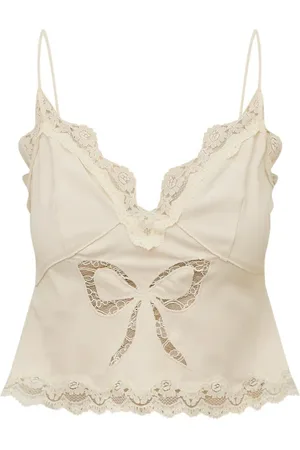LOVESHACKFANCY Topp, Dam, S, Polyester, Fox Bow Cami Top
