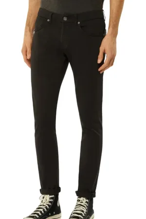 Dondup Jeans, Herr, W33, Denim, Svarta Skinny Fit Jeans med 4 Knappar