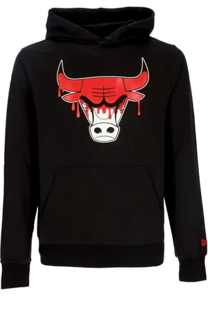 New Era Sweatshirts & Hoodies, Herr, L, Bomull, Chicago Bulls Lättvikts huvtröja Svart/Röd