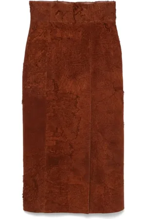 Alexander McQueen Kjol, Dam, S, Brun Kjol med Framslits