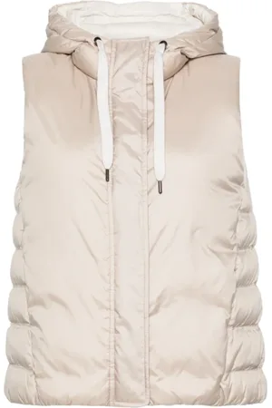 Brunello Cucinelli Jacka, Dam, S, Polyester, Quiltad Vadderad Gilet med Monili-detalj