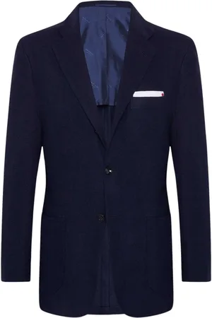Kiton Kostym, Herr, L, Kashmir, Marinblå Ulljacka