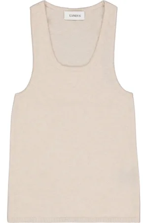 LANEUS Topp, Dam, S, Linne, Linnen Rund Hals