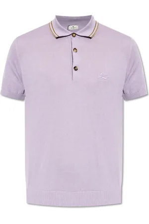 Etro Topp, Herr, L, Bomull, Polo med broderad logotyp