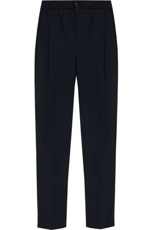 Giorgio Armani Byxor, Herr, L, Blå Byxor med Elastiskt Bakre Midjeband