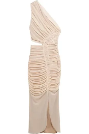 Simkhai Klänning, Dam, M, Polyester, Genomskinlig Overlay Midi Klänning med Urklipp
