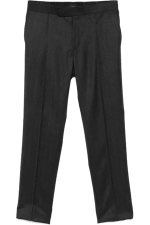 BRIONI Byxor, Herr, L, Bomull, Kol ull herringbone byxor