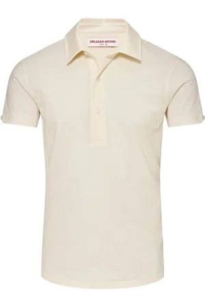 Orlebar Brown Topp, Herr, M, Skräddarsydd Polotröja Vit Sand