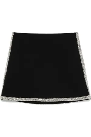 ALICE+OLIVIA Kjol, Dam, S, Svart Kristallprydd Kjol
