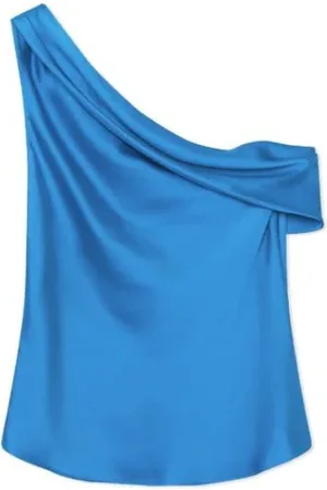 Simkhai Topp, Dam, S, Draped Top i Phthalo