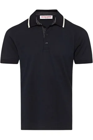 Orlebar Brown Topp, Herr, S, Bomull, Marinblå Polo med Vintage Look