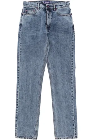 Octopus Jeans, Herr, W34, Denim, Regelbunden Denim Blå Jeans med Fickor