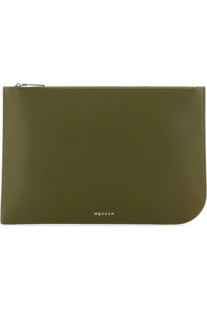 Alexander McQueen Väska, Herr, ONE Size, Läder, Grön läder Sling Pouch