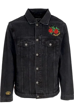 Propaganda Jacka, Herr, L, Denim, Svart Denimjacka med Krage
