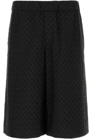 Alexander McQueen Shorts, Herr, M, Svarta Viskos Bermuda Shorts