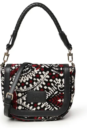 V°73 Väska, Dam, ONE Size, Bomull, Röd Crossbody Väska med Flätade Handtag