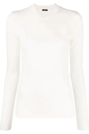 Joseph Stickade tröjor & koftor, Dam, L, Cashair Ivory Halsband