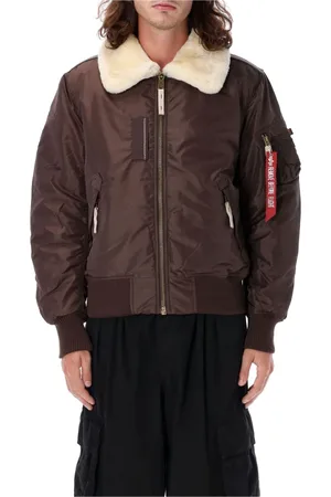 Alpha Industries Jacka, Herr, M, Läder, Brun Hunter Ma-1 Jacka ytterkläder