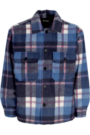 Obey Jacka, Herr, M, Polyester, Navy/Multi Vadderad Skjortjacka
