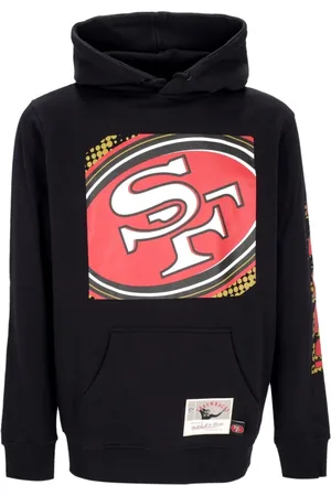 Mitchell & Ness Sweatshirts & Hoodies, Herr, L, Bomull, NFL Big Face Hoodie Svart