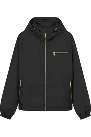 VERSACE Jacka, Herr, L, Svart huvtröja med dragkedja