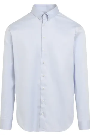 Giorgio Armani Skjorta, Herr, L, Bomull, Blå Skjorta för Män