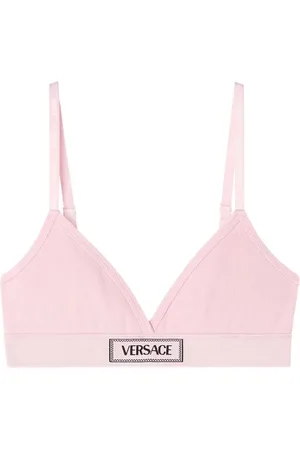VERSACE Underkläder, Dam, S, Läder, Vintage Logo Broderad Rosa Underkläder