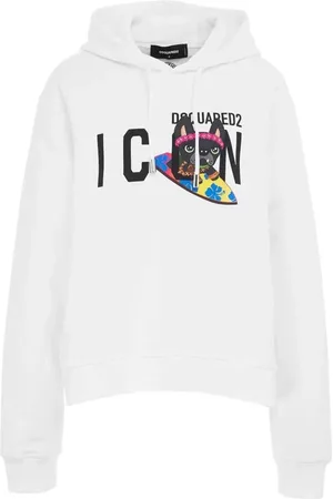 Dsquared2 Sweatshirts & Hoodies, Dam, M, Bomull, Logo Print Hoodie