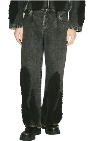 SONG FOR THE MUTE Jeans, Herr, L, Bomull, Teddy Panel Boyfriend Jeans