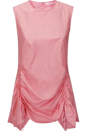 Cecilie Bahnsen Topp, Dam, S, Taffeta Crew Neck Zip Top