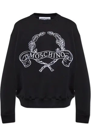 Moschino Sweatshirts & Hoodies, Herr, 2Xl, Bomull, Sweatshirt med broderad logotyp