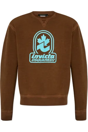 Dsquared2 Sweatshirts & Hoodies, Herr, XL, Bomull, Tryckt Sweatshirt