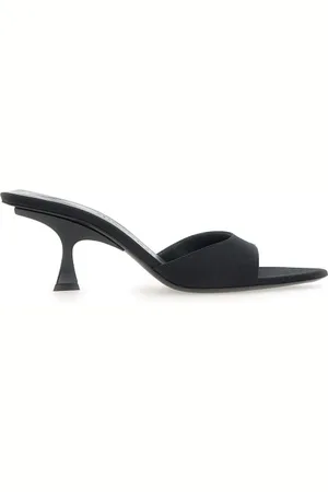 The Attico Skor, Dam, 37 EU, Läder, Svarta Satin Bes Mules