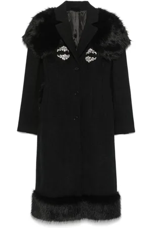 Simone Rocha Kappa, Dam, S, Faux Fur Skulpterad Kappa med Bustle