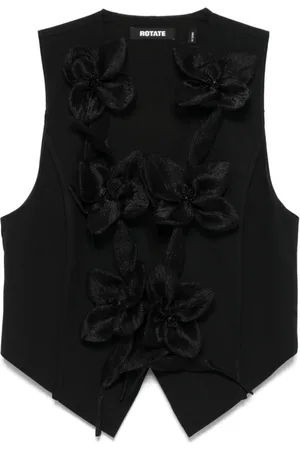 ROTATE Jacka, Dam, S, Polyester, Svart Blommig Väst