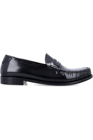 Saint Laurent Skor, Dam, 36 EU, Läder, Svart Monogram Penny Loafer