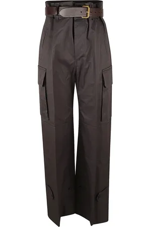 Saint Laurent Byxor, Dam, S, Bomull, Eleganta byxor med PANTALON-detalj