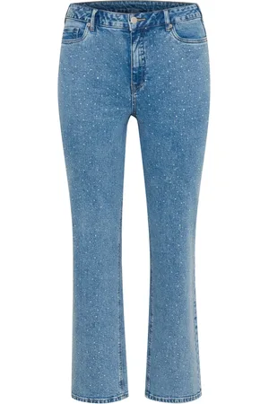 Kaffe Jeans, Dam, 2Xl, Jeans med similisten detalj