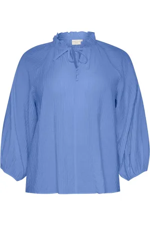 Kaffe Blusar & Skjortor , Dam, 7Xl, Flowing Blus med Volangdetalj