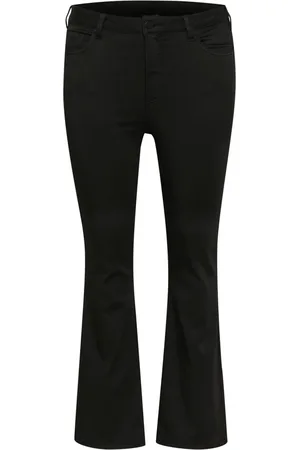 Kaffe Jeans, Dam, 3Xl, Bootcut Jeans Svart Djup Slim-Fit