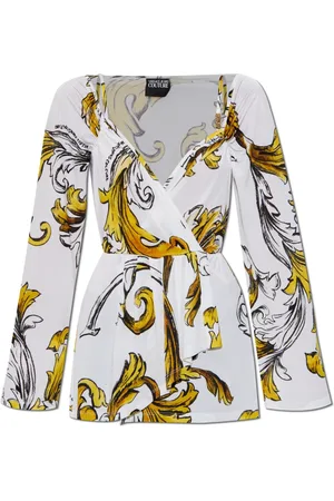 VERSACE Blusar & Skjortor , Dam, 2Xs, Topp med Outline Barocco print