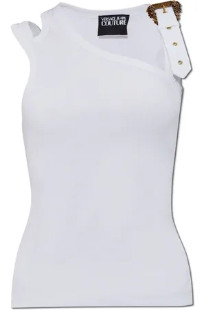 VERSACE Topp, Dam, M, Linne, Räfflad linne